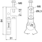 BETTERMANN Befestigungsklammer 20-25mm SKS 213 D20/25 2-13mm ST Zn/AluLam