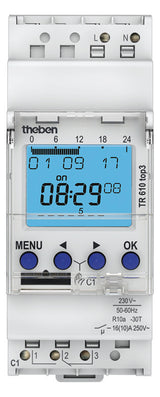 THEBEN Schaltuhr digi 230-240VAC 1kan BT TR 610 top3 2TE REG Wochenprogramm