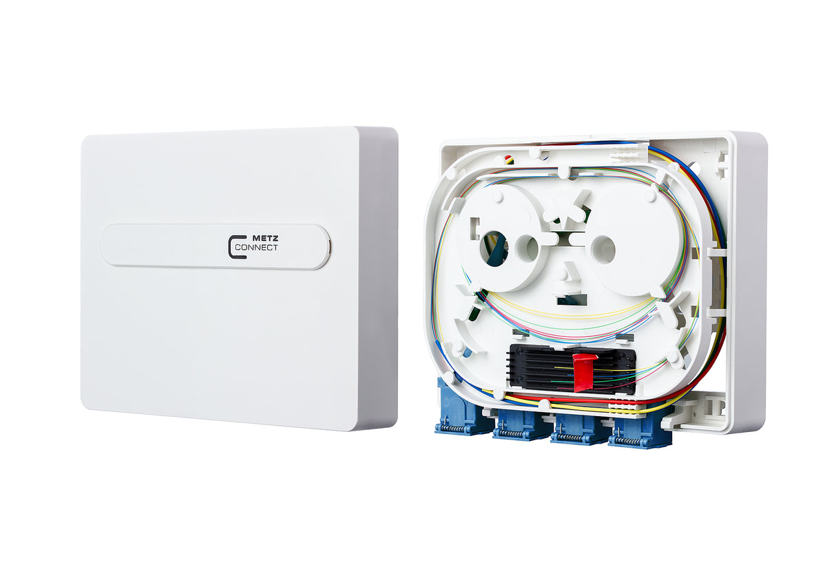 METZ CONNECT LWL-Anschlussdose 4xSC-D AP 1501191U04HC UP ws ger Wickelvorrat