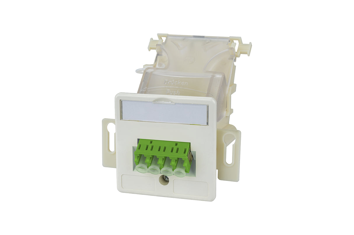 METZ CONNECT LWL-Anschlussdose 2xLC-Q ws 1501207A02-E Kanaleinb nach unten Textf