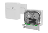 METZ CONNECT LWL-Anschlussdose 4xLC-D AP 1501597G04HC ws nach unten Wickelvorrat