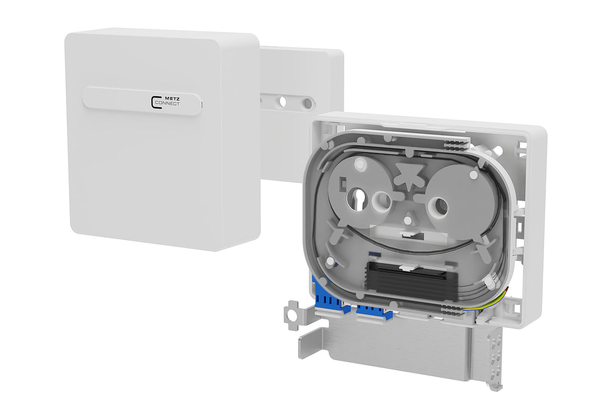 METZ CONNECT LWL-Anschlussdose 2xLC-D AP 1501597R02HC ws nach unten Wickelvorrat