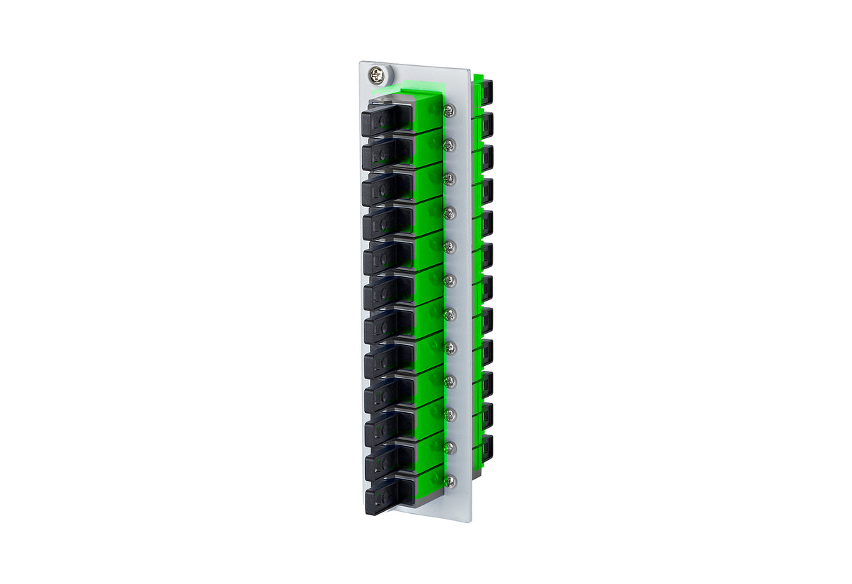 METZ CONNECT LWL-Frontplatte APC 12f OS2 15024A5912-E Hutschiene E2000 max:12f