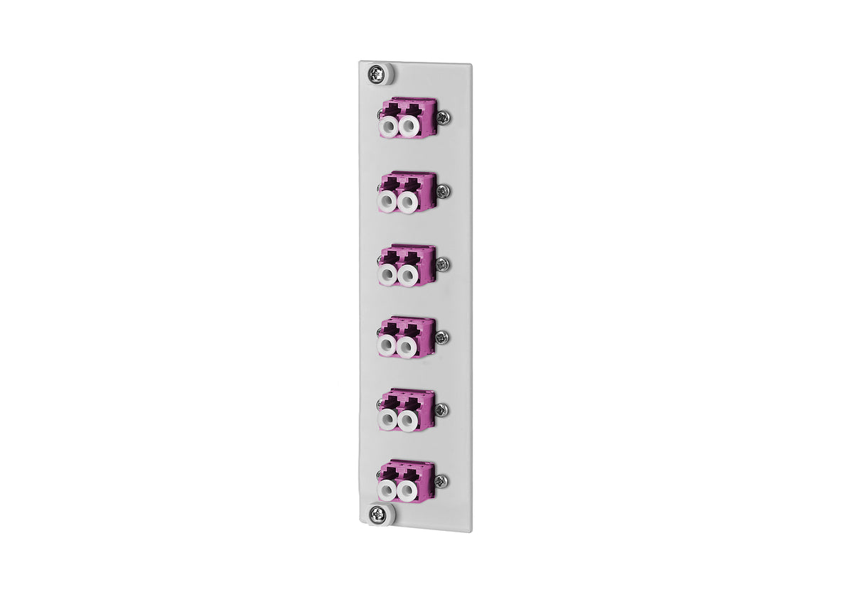 METZ CONNECT LWL-Frontplatte 6f LC-D OM4 15024A7506-E Hutschiene max:6f
