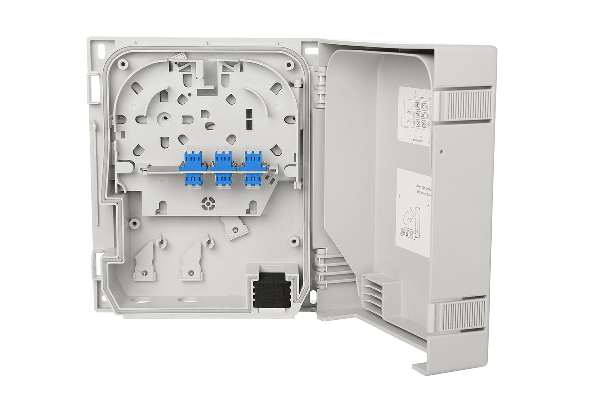 METZ CONNECT LWL-Anschlussdose 6xLC-D AP 1503507406-E gr ger Wickelvorrat