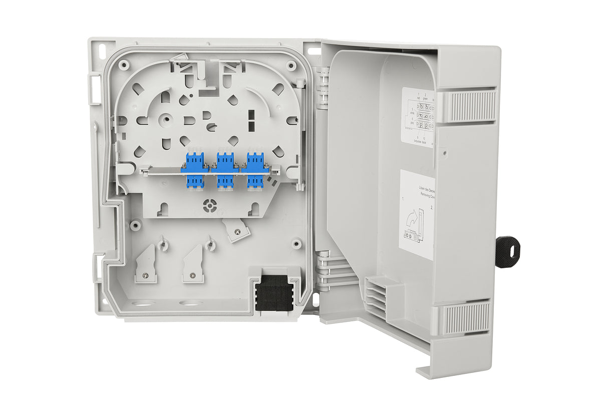 METZ CONNECT LWL-Anschlussdose 6xLC-D AP 1503507406-F gr ger Wickelvorrat
