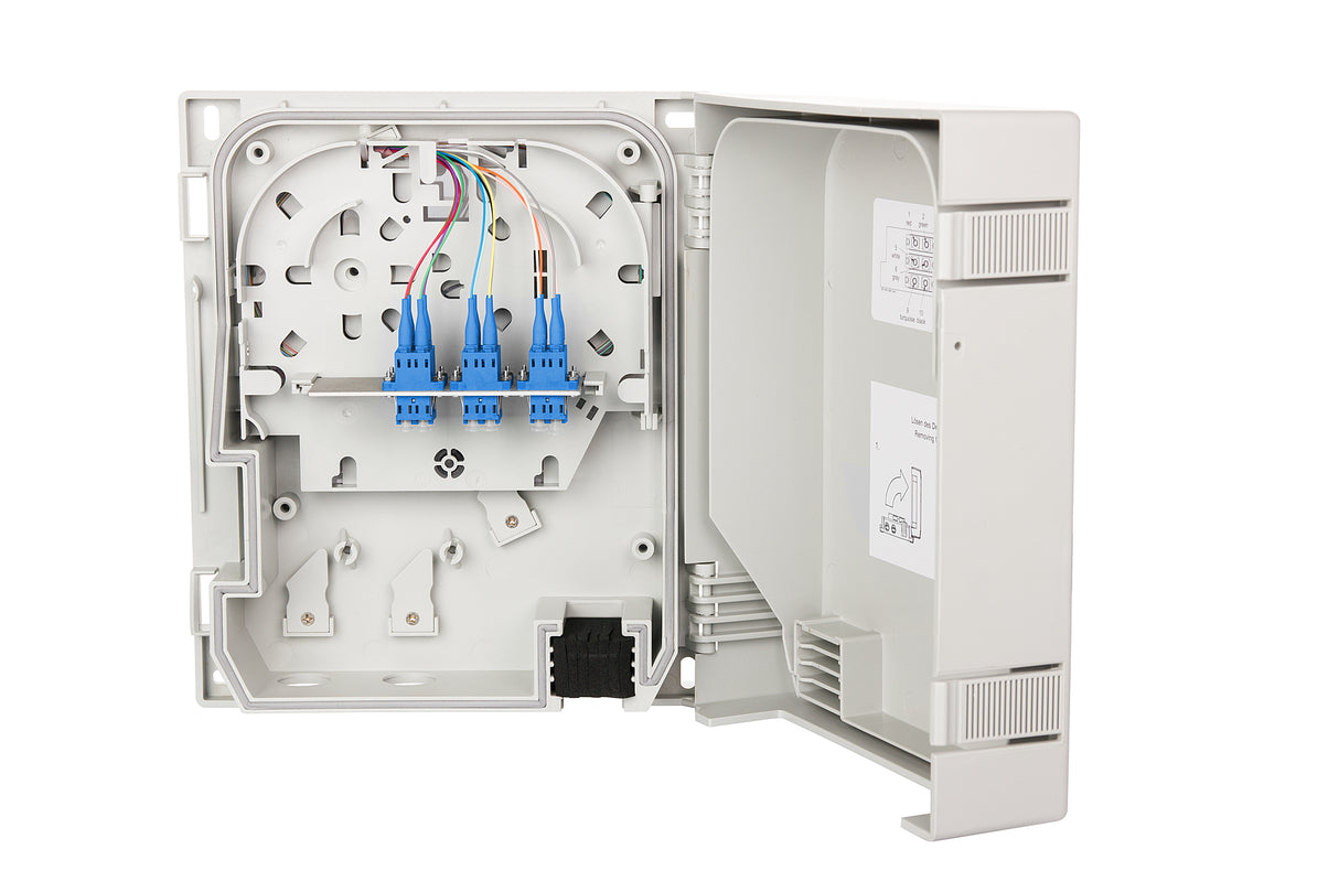 METZ CONNECT LWL-Anschlussdose 6xLC-D AP 1503597406-E gr ger Wickelvorrat