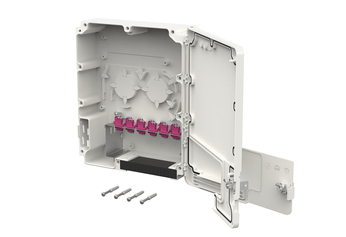 METZ CONNECT LWL-Patchpanel 12f Wandmont 15036007512-E LC-D OM4 max:12f