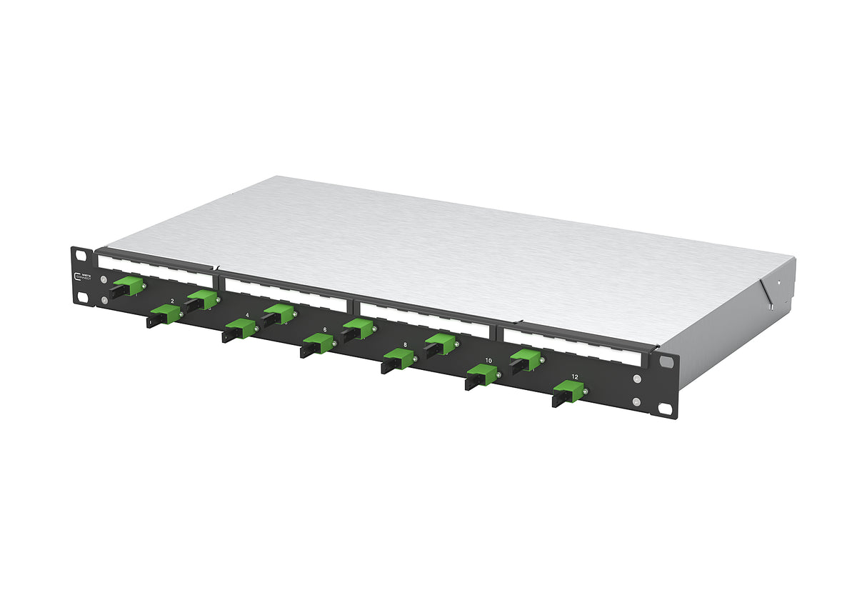 METZ CONNECT LWL-Patchpanel APC 12f OS2 1504505912-C 482,6mm(19), 1HE E2000