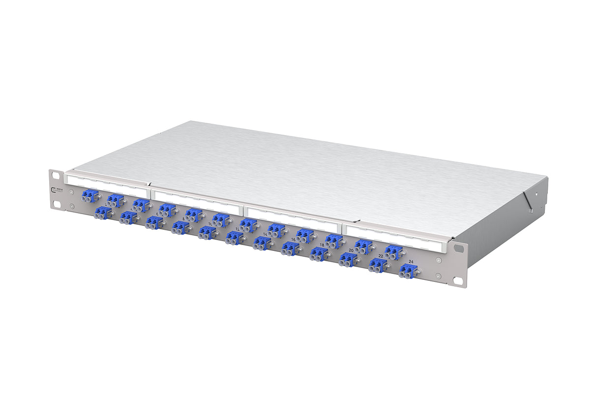 METZ CONNECT LWL-Patchpanel 24f LC-D OS2 1504507424-E 482,6mm(19), 1HE max:24f