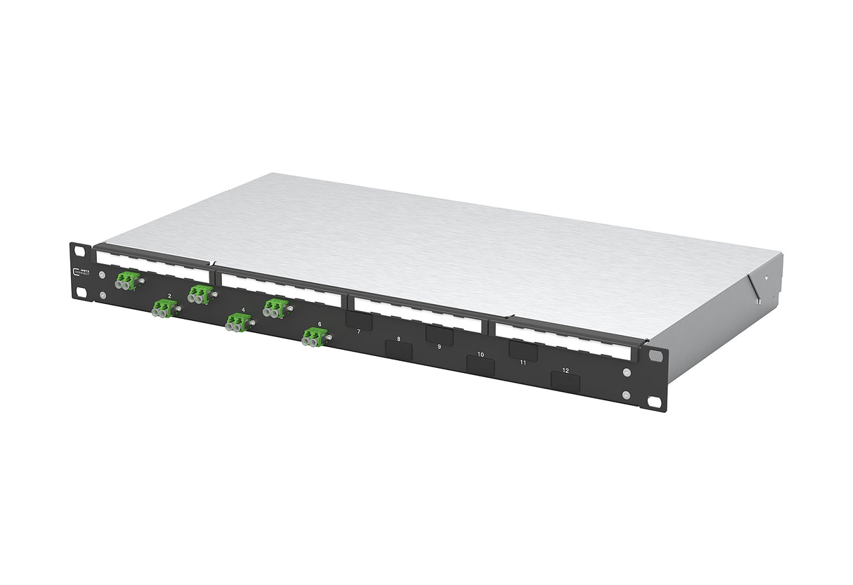METZ CONNECT LWL-Patchpanel APC 6f LC-D 1504507606-C 482,6mm(19), 1HE OS2
