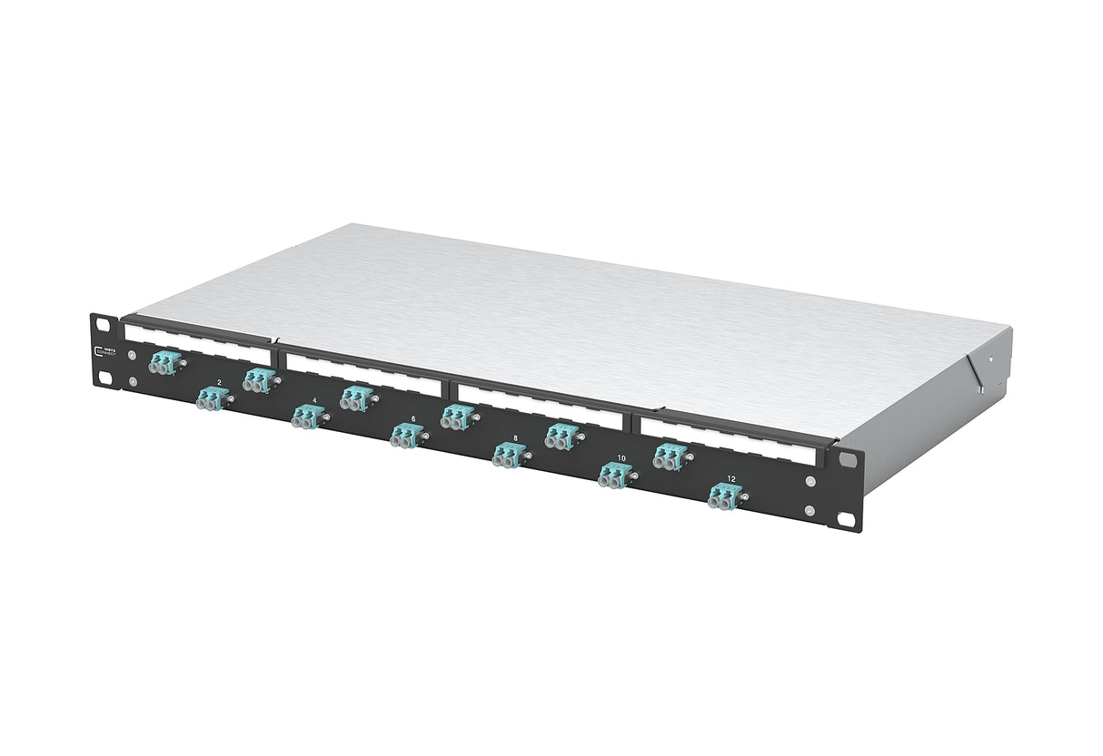 METZ CONNECT LWL-Patchpanel 12f LC-D OM3 1504507712-C 482,6mm(19), 1HE