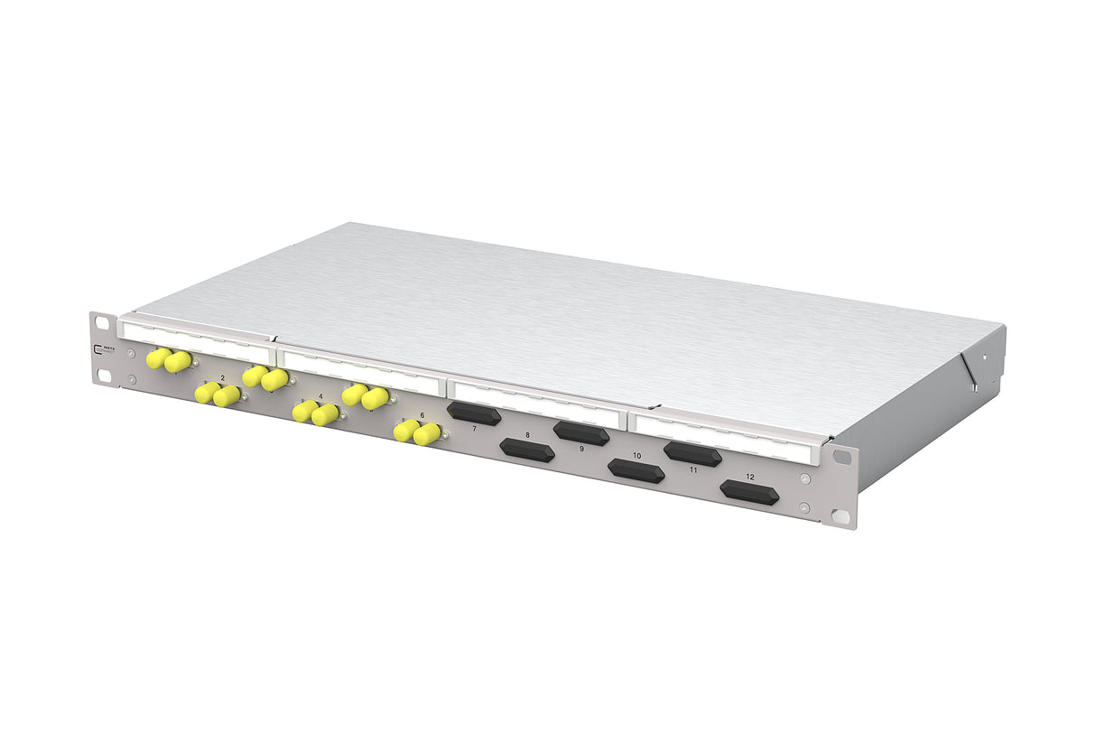 METZ CONNECT LWL-Patchpanel 6f ST-D 150450D106-F 482,6mm(19), 1HE
