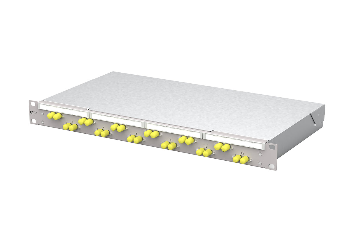 METZ CONNECT LWL-Patchpanel 12f ST-D 150450D112-F 482,6mm(19), 1HE