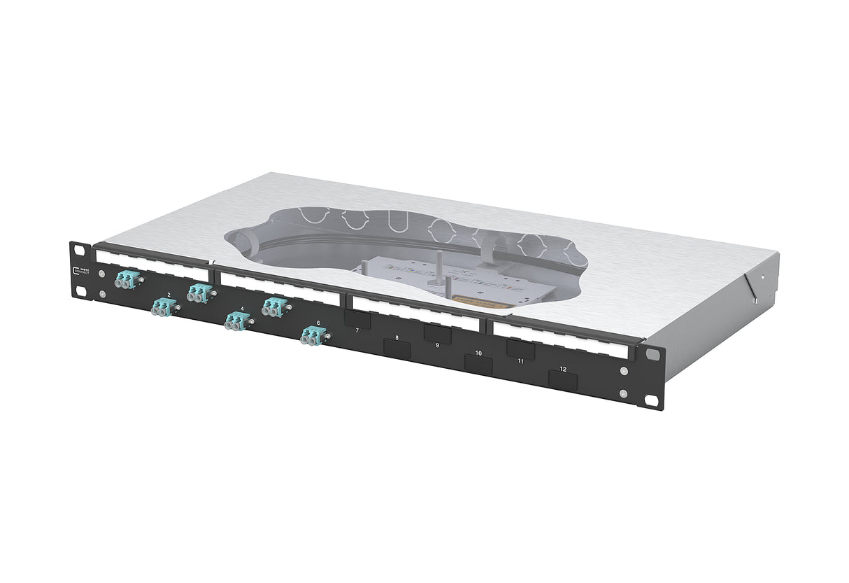 METZ CONNECT LWL-Patchpanel 6f LC-D OM3 1504557706-C 482,6mm(19), 1HE