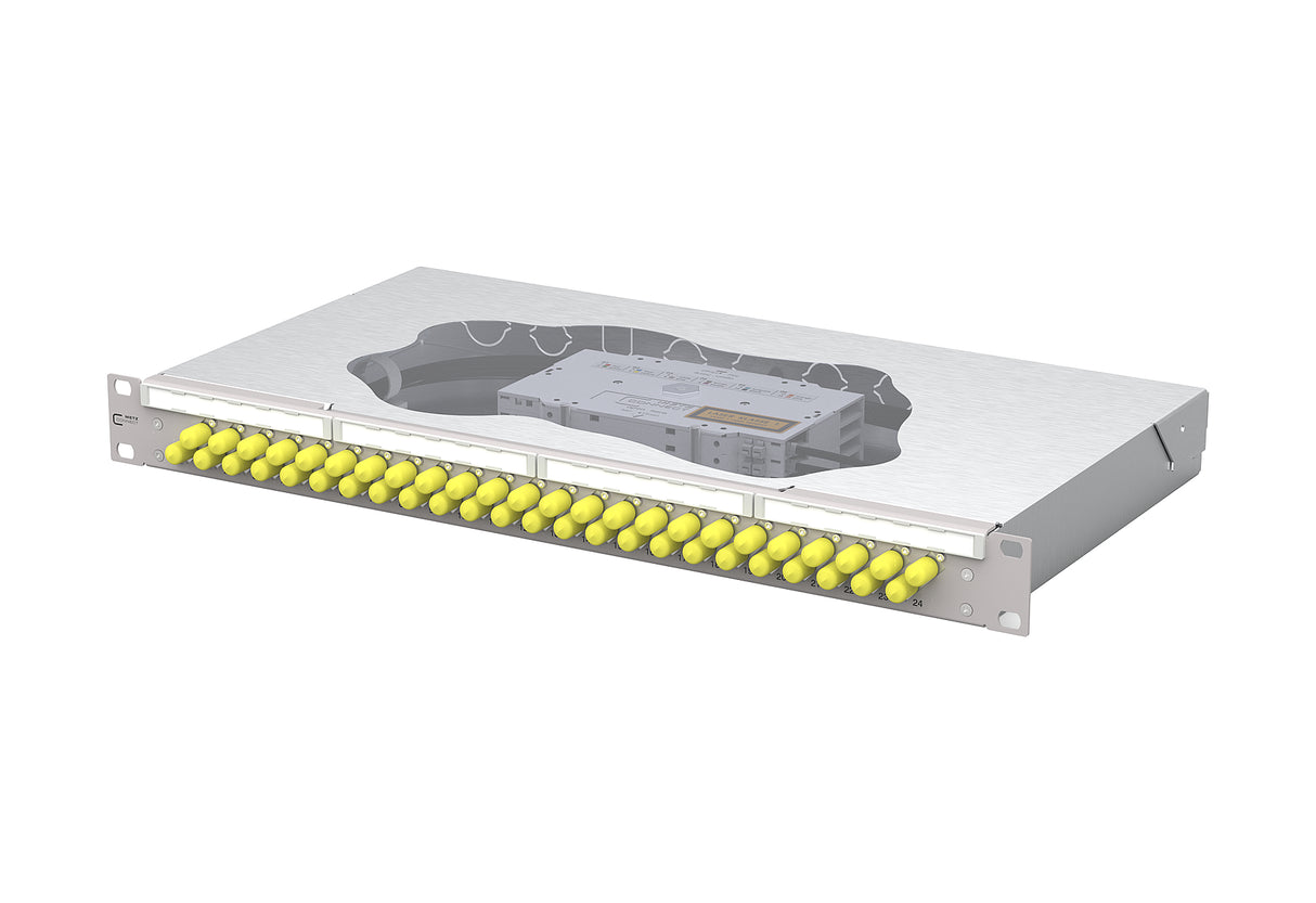 METZ CONNECT LWL-Patchpanel 24f ST-D OM3 150455D124-E 482,6mm(19), 1HE