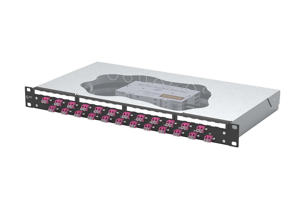 METZ CONNECT LWL-Patchpanel 24f LC-D OM4 1504577524-B 482,6mm(19), 1HE