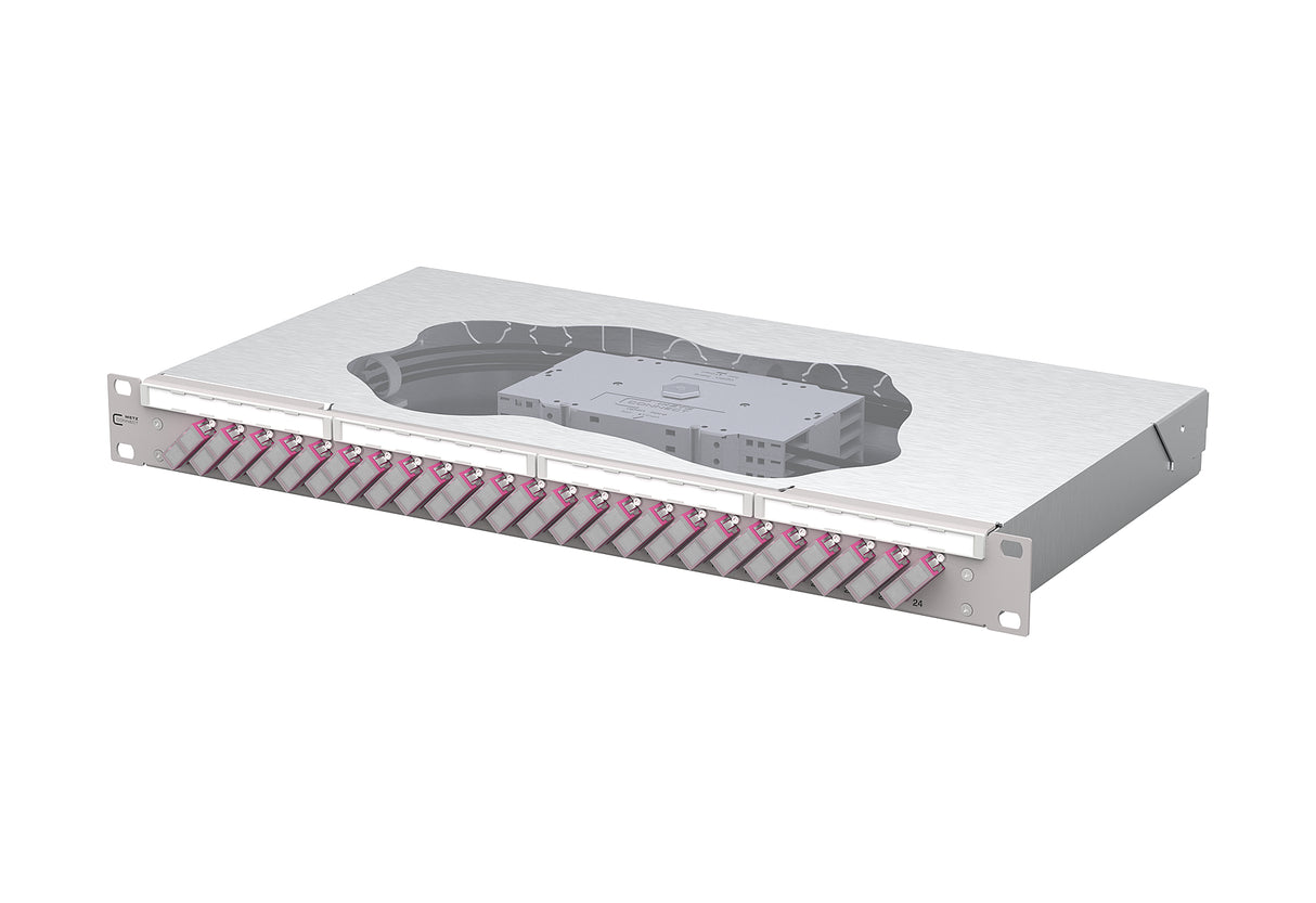 METZ CONNECT LWL-Patchpanel 24f SC-D OM4 150457BB24-E 482,6mm(19), 1HE max:24f