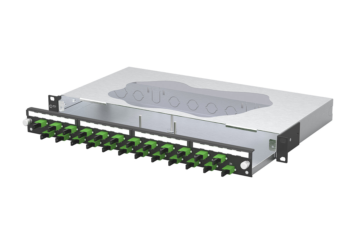 METZ CONNECT LWL-Patchpanel APC 24f OS2 1504605924-B 482,6mm(19), 1HE E2000