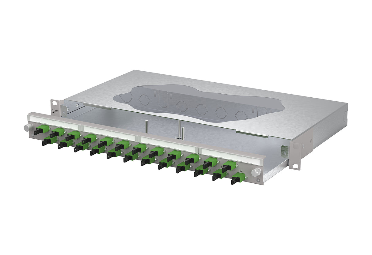 METZ CONNECT LWL-Patchpanel APC 24f OS2 1504605924-E 482,6mm(19), 1HE E2000