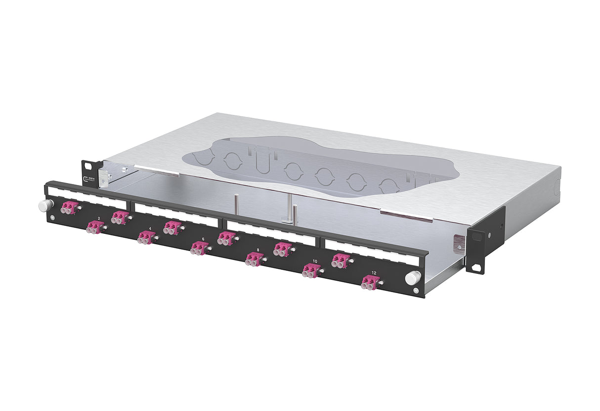 METZ CONNECT LWL-Patchpanel 12f LC-D OM4 1504607512-C 482,6mm(19), 1HE