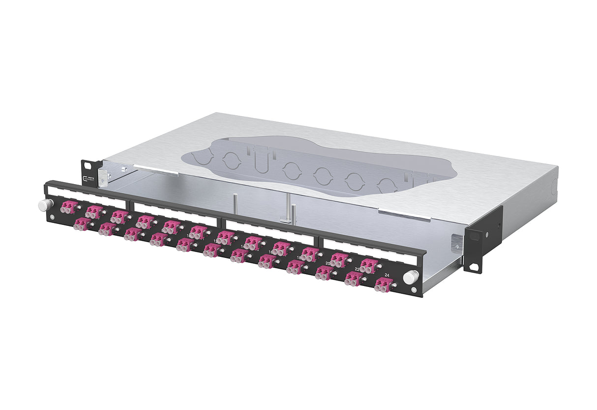METZ CONNECT LWL-Patchpanel 24f LC-D OM4 1504607524-B 482,6mm(19), 1HE