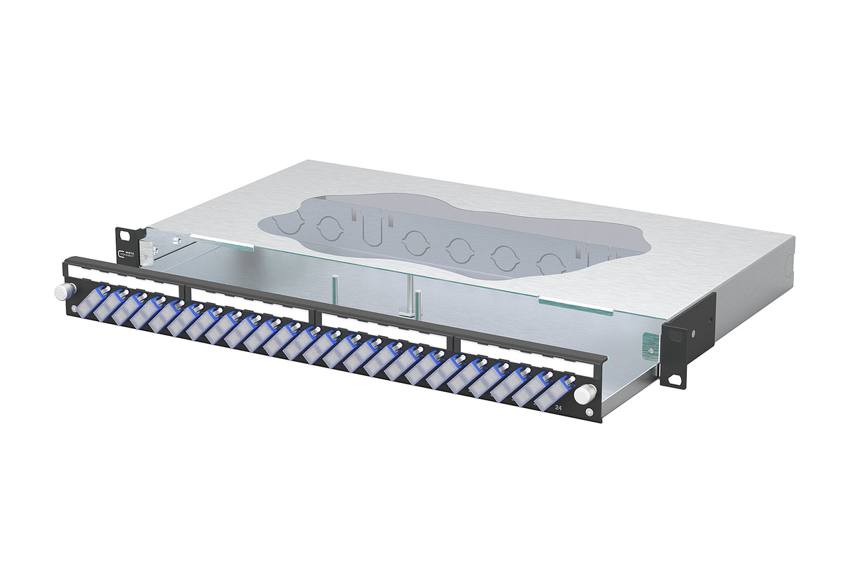 METZ CONNECT LWL-Patchpanel 24f SC-D OS2 150460E224-B 482,6mm(19), 1HE