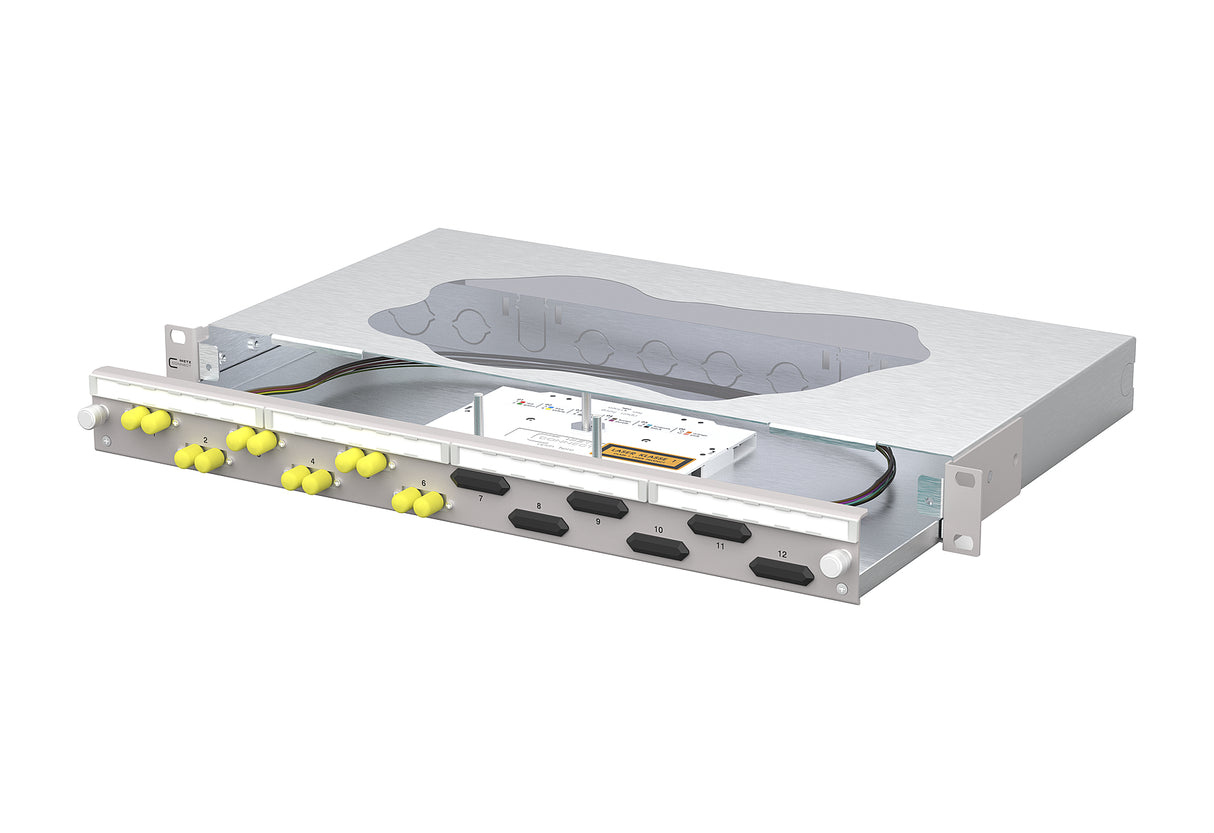 METZ CONNECT LWL-Patchpanel 6f ST-D OM3 150465D106-F 482,6mm(19), 1HE