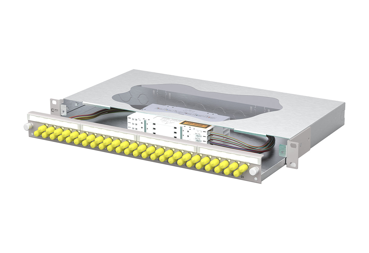 METZ CONNECT LWL-Patchpanel 24f ST-D OM3 150465D124-E 482,6mm(19), 1HE