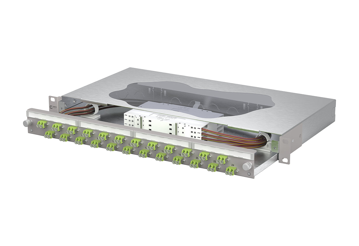 METZ CONNECT LWL-Patchpanel 24f LC-D OM5 1504687M24-E 482,6mm(19), 1HE max:24f