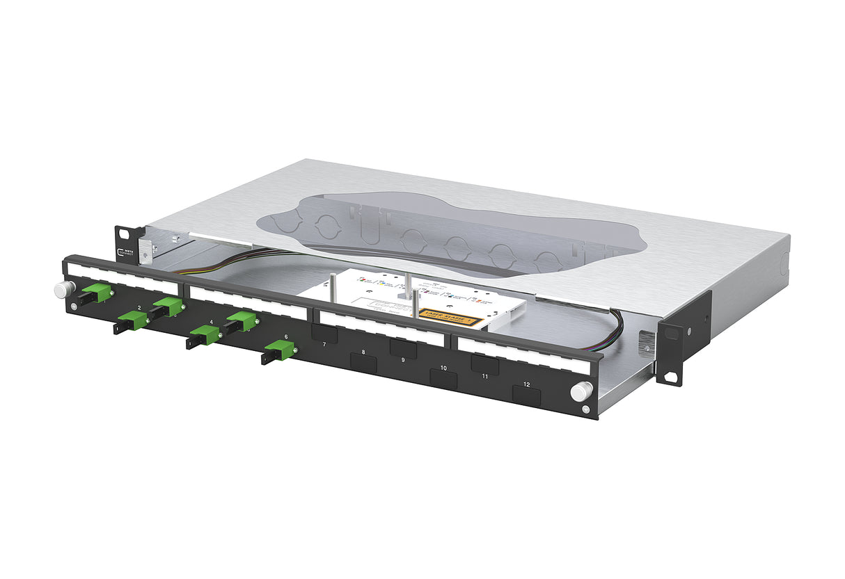 METZ CONNECT LWL-Patchpanel APC 6f E2000 1504695906-C 482,6mm(19), 1HE OS2