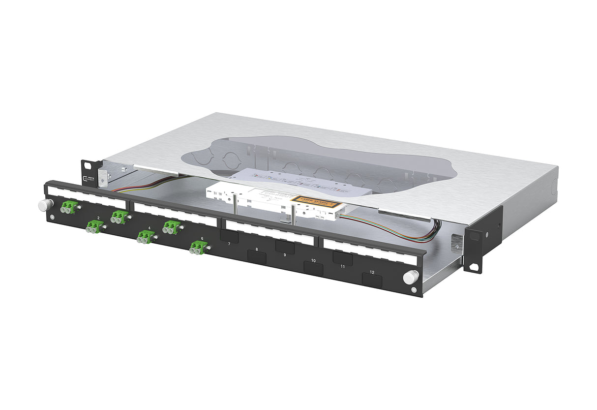 METZ CONNECT LWL-Patchpanel APC 6f LC-D 1504697606-C 482,6mm(19), 1HE OS2