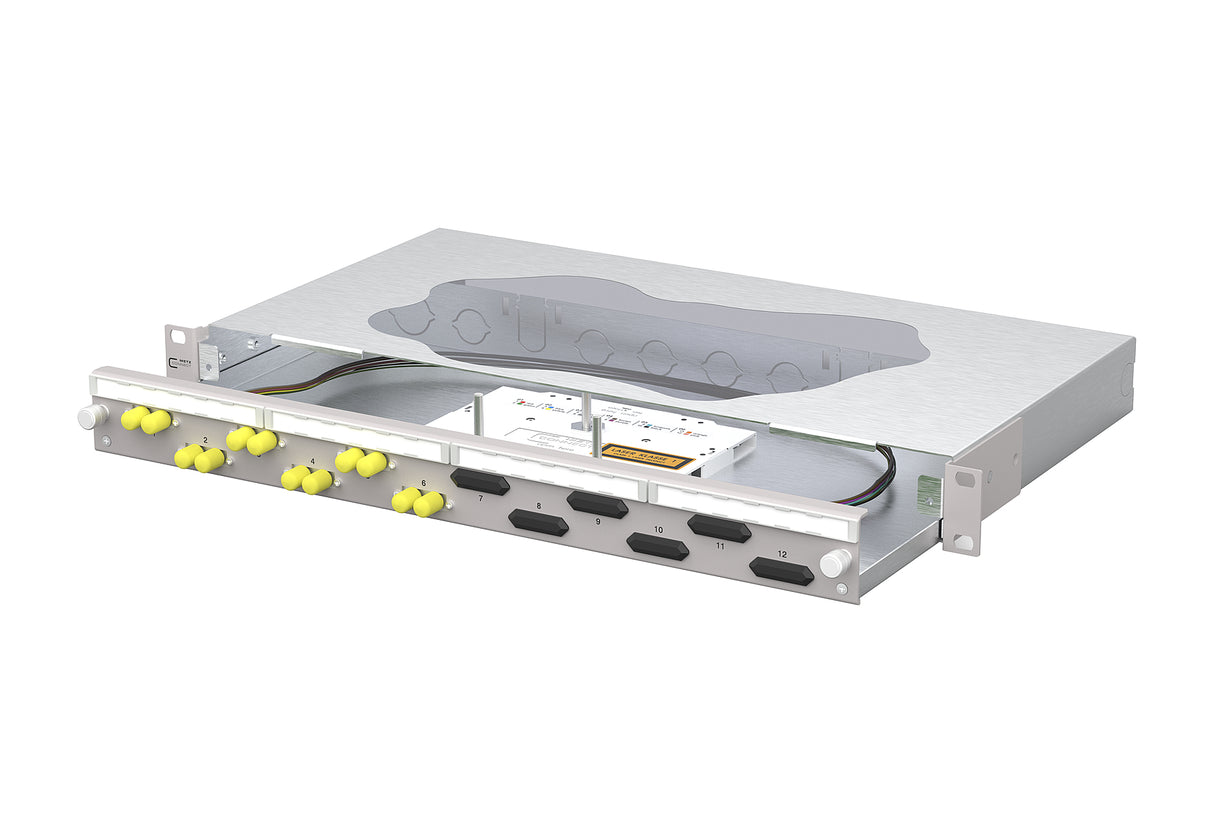 METZ CONNECT LWL-Patchpanel 6f ST-D OS2 150469D106-F 482,6mm(19), 1HE