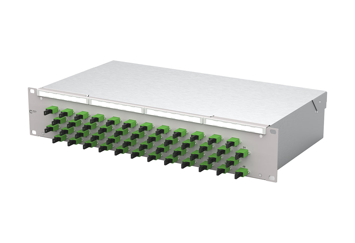 METZ CONNECT LWL-Patchpanel APC 48f OS2 1504805948-E 482,6mm(19), 2HE E2000