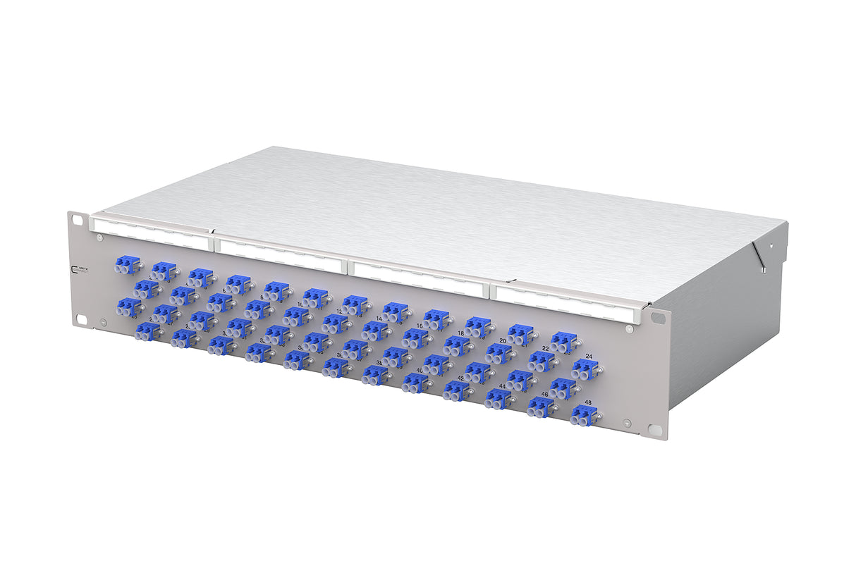 METZ CONNECT LWL-Patchpanel 48f LC-D OS2 1504807448-E 482,6mm(19), 2HE