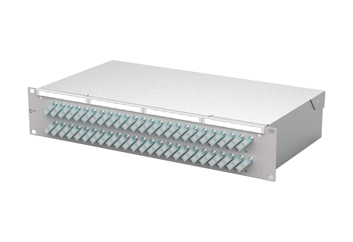 METZ CONNECT LWL-Patchpanel 48f SC-D OM3 150480BA48-E 482,6mm(19), 2HE
