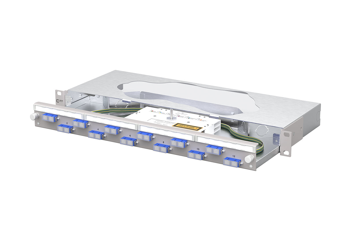METZ CONNECT LWL-Patchpanel 12f SC-D OS2 150499E212-F 482,6mm(19), 1HE max:12f