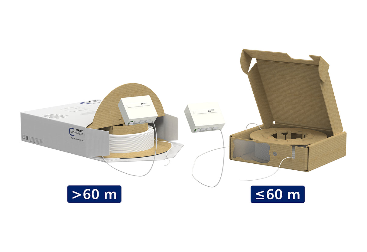 METZ CONNECT LWL-Anschlussdose 2xLC AP 150F029HK0010E UP ws ger Wickelvorrat