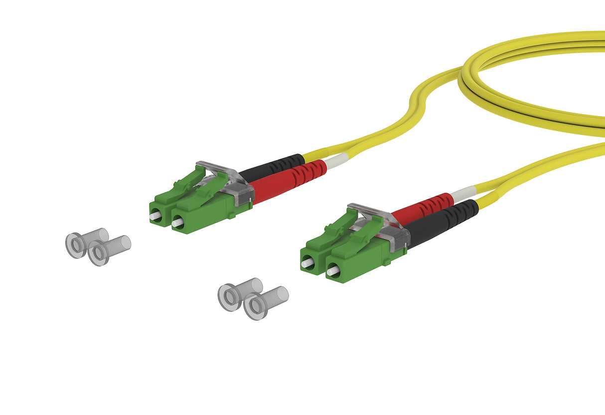 METZ CONNECT LWL-Patchkabel LC-D APC SM 151P1JAJA10E OS2 1m ge