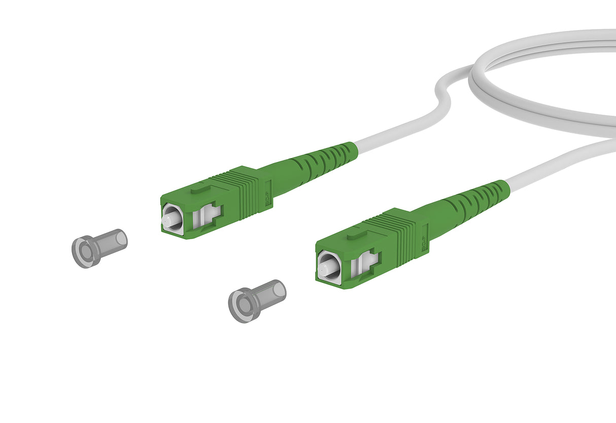 METZ CONNECT LWL-Patchkabel SC APC SM 5m 151P7EAEA50E OS2 ws