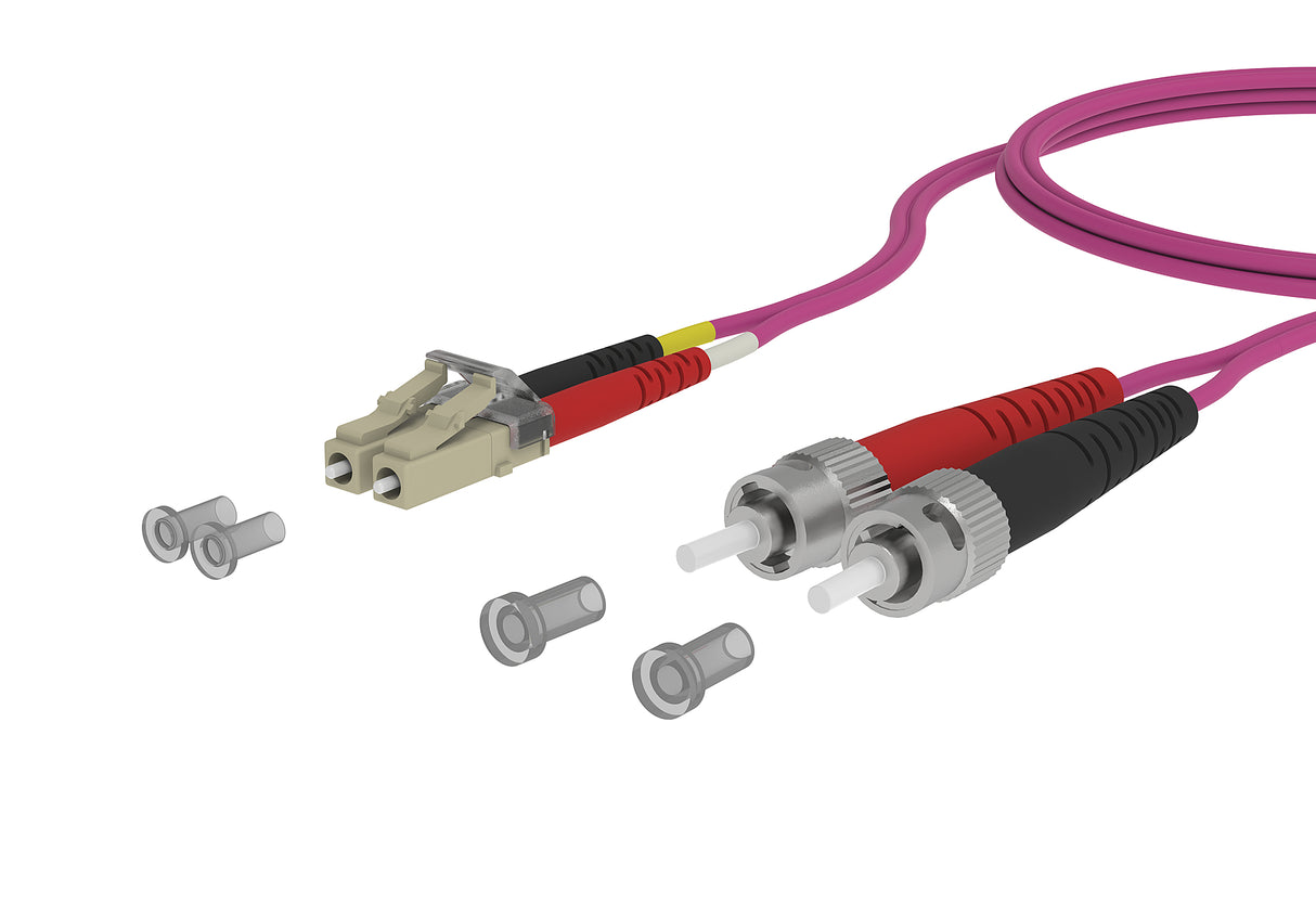 METZ CONNECT LWL-Patchkabel LC-D/ST OM4 151S1JOAO20E 50/125 2m vi
