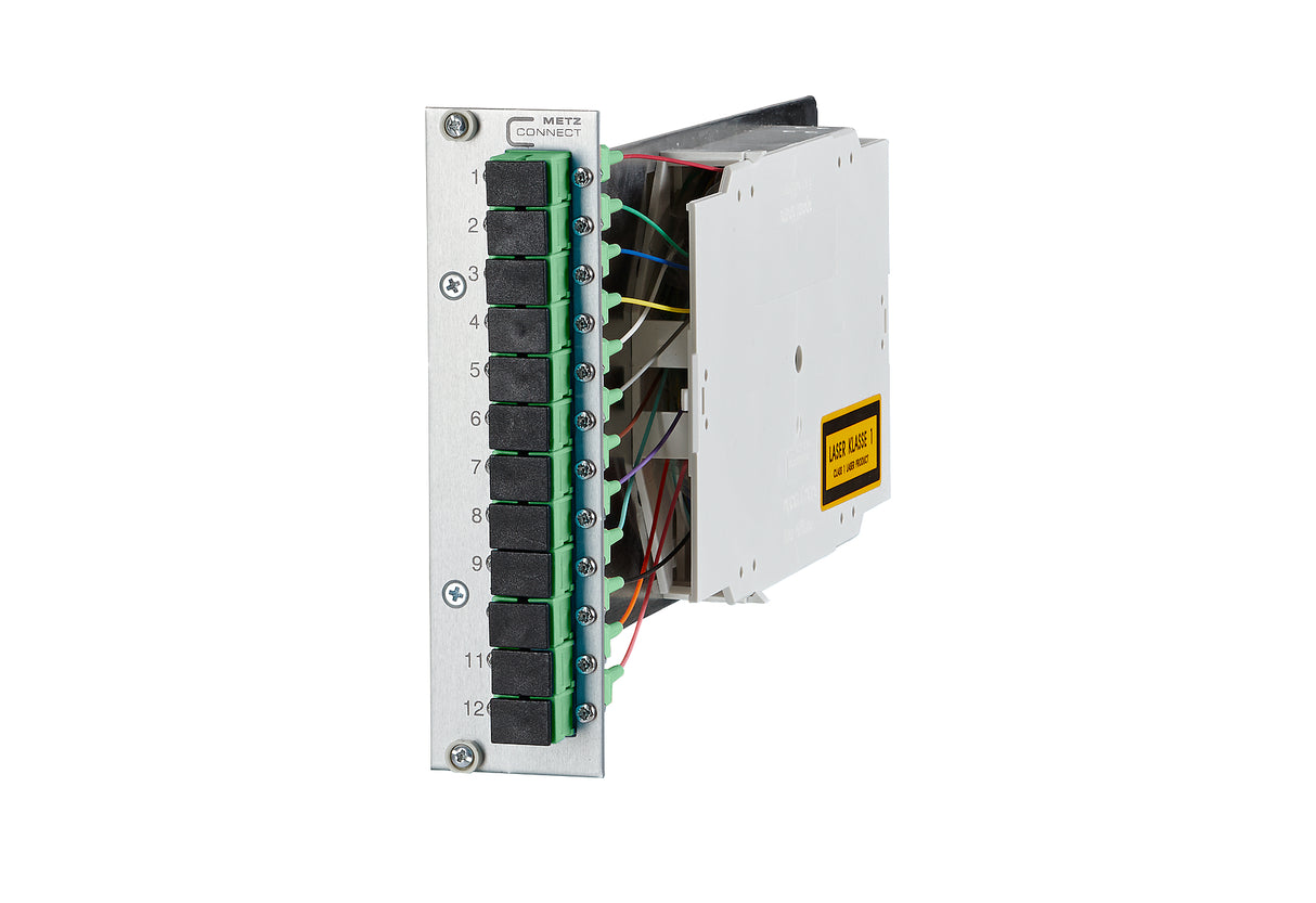 METZ CONNECT LWL-Frontplatte APC 12f SC 1528S91A121E 482,6mm(19), 3HE OS2
