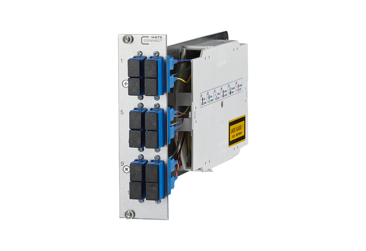 METZ CONNECT LWL-Frontplatte 6f SC-D OS2 1528S9E2061E 482,6mm(19), 3HE max:6f