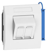 GGK Modulaufnahme 2xRJ45 rws Kanaleinb KSE/AR-1-H schräg