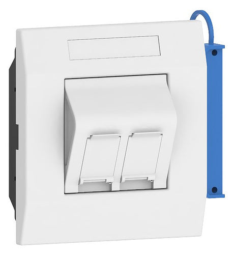 GGK Modulaufnahme 2xRJ45 rws Kanaleinb KSE/AR-1-H schräg