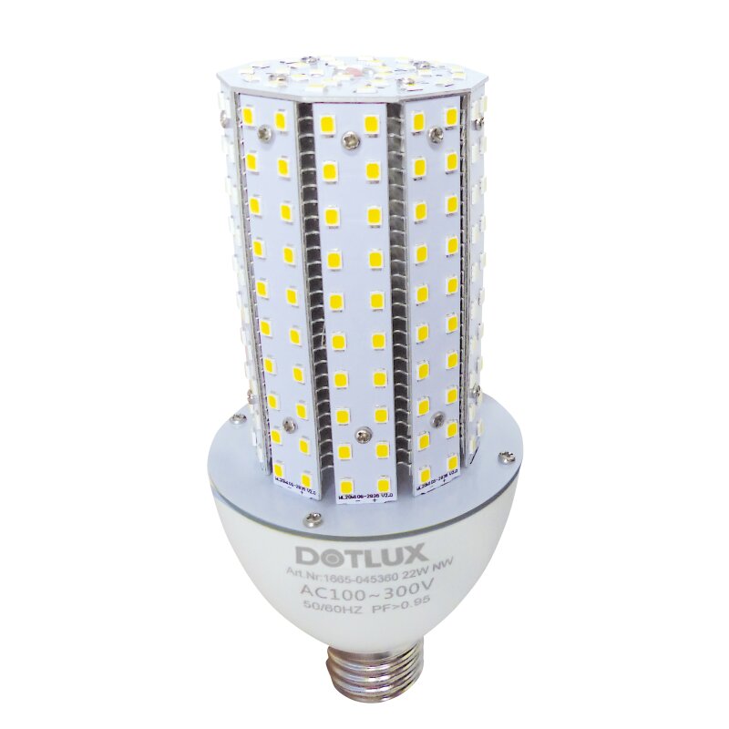 DOTLUX LED-Röhrenlampe E27 18W 4500K ws RETROFITna 1665-245360 2880lm D 360° AC