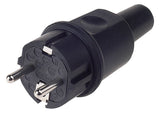 BACHMANN Schutzkontaktstecker 16A 250V 913.169 Gummi IP20 sw ger