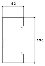 GGK Geräteeinbaukanal ST 130x60mm rws BRS 60x130/80-UT RAL9010 besch