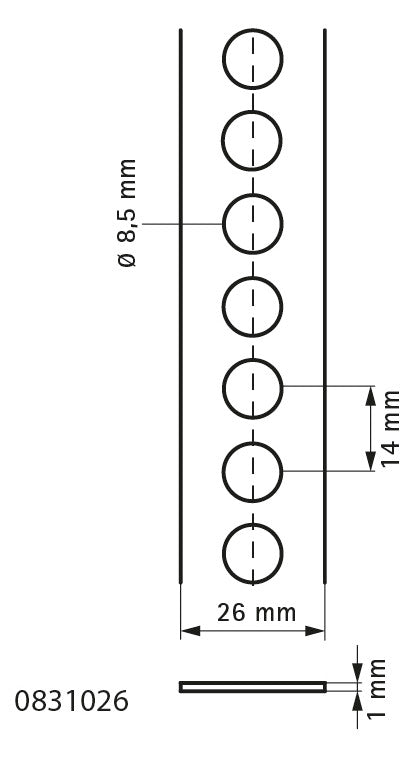 Walraven Montageband 5055L sverz. 26x1,0 10m gleichmäßiges Lochbild (8,5) | 0831026
