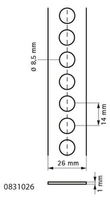 Walraven Montageband 5055L sverz. 26x1,0 10m gleichmäßiges Lochbild (8,5) | 0831026